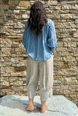 Shayle Indian Cotton Smock Shirt Denim